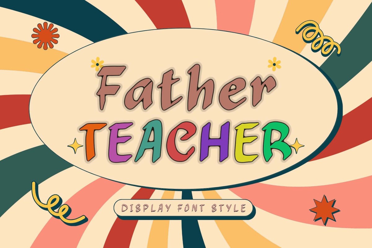 Father Teacher Regular Font preview