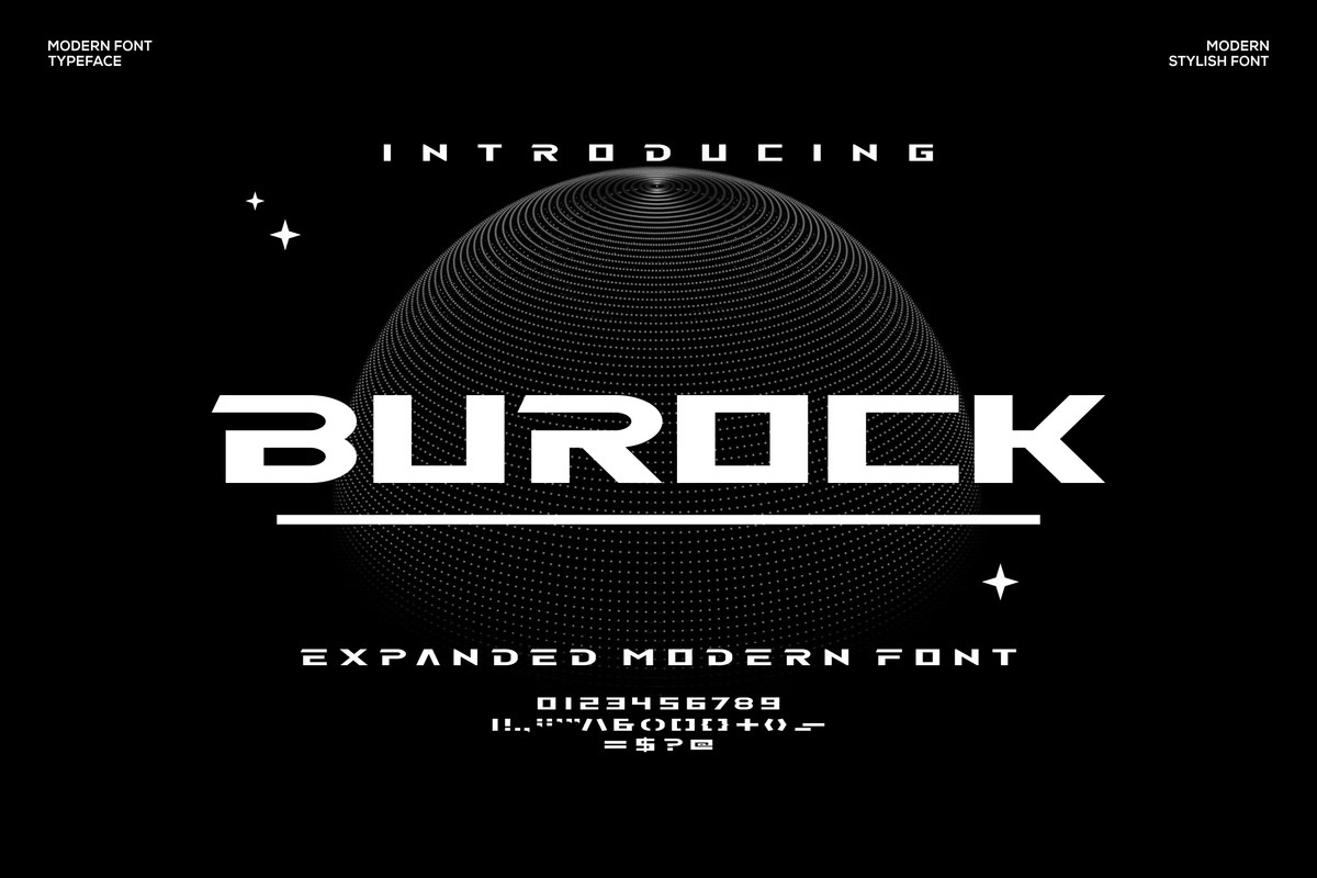 Burock Font preview