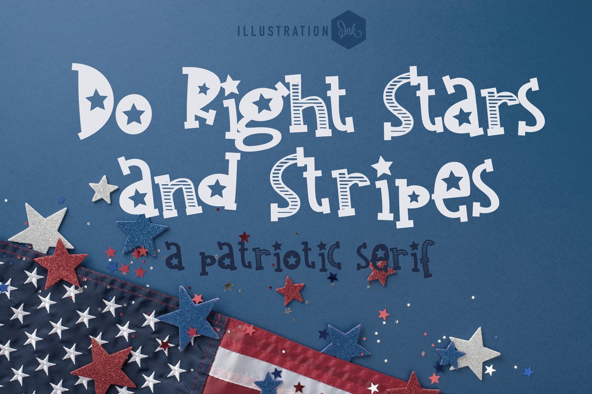 PN Do Right Stars and Stripes Font preview