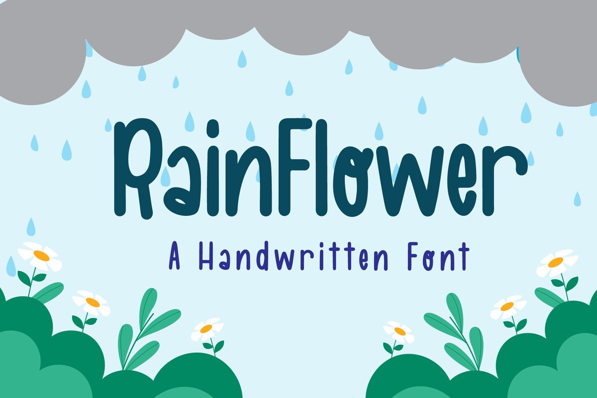 RainFlower Font preview