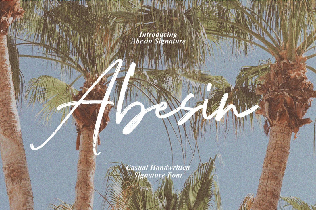 Abesin Signature Font preview