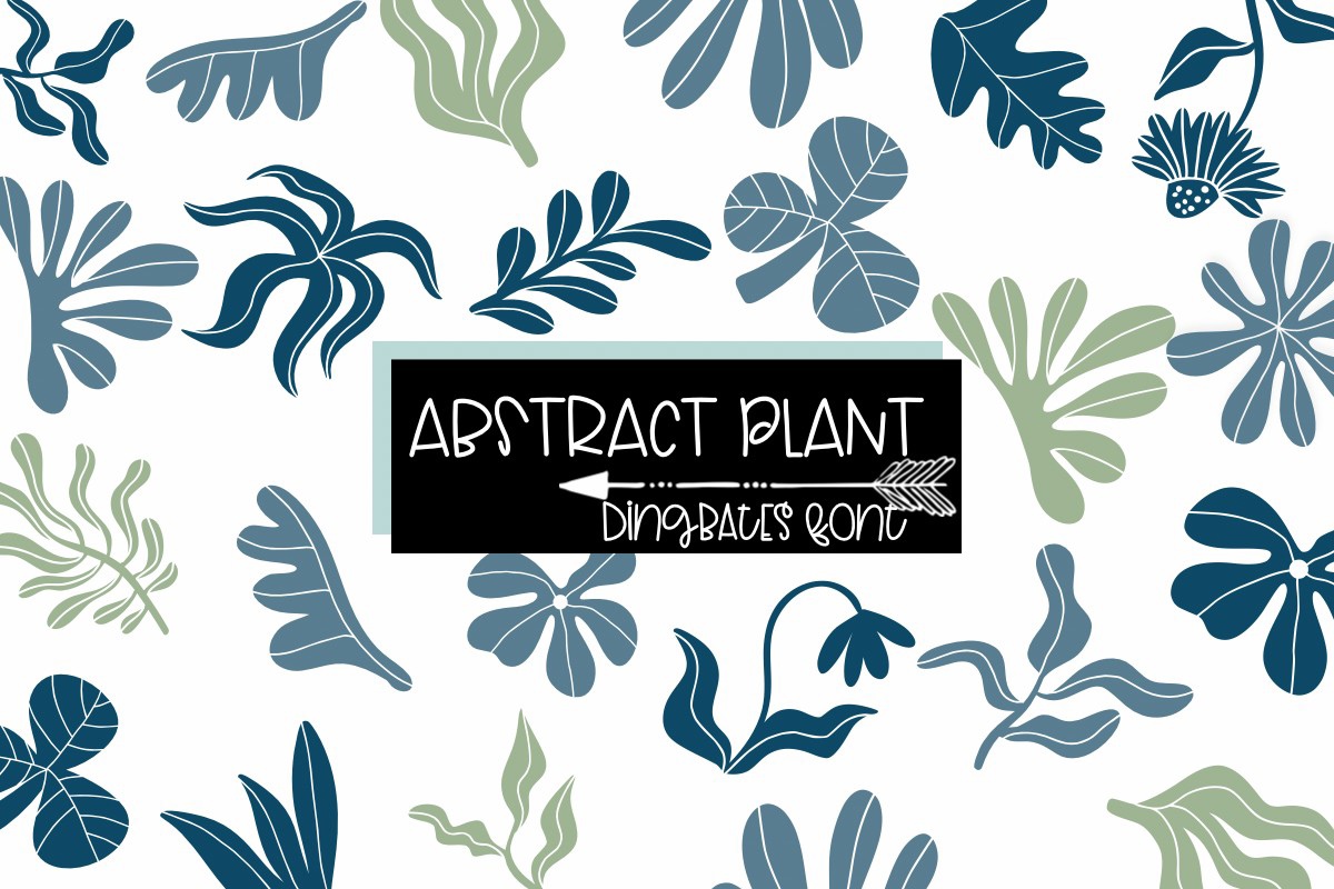 Abstract Plants Font preview