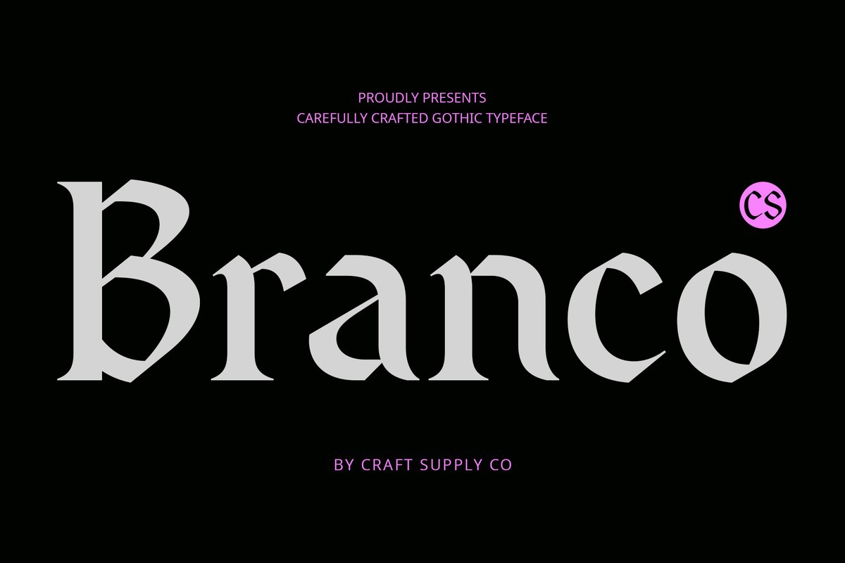 CS Branco Italic Font preview