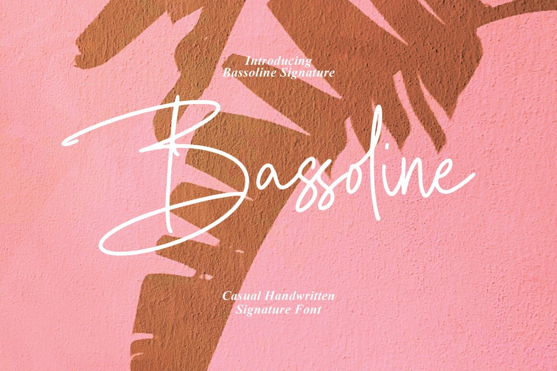 Bassoline Signature Regular Font preview