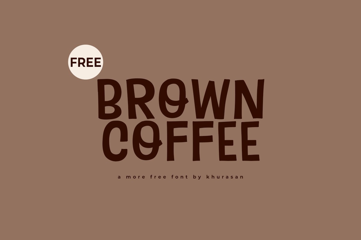 Brown Coffee Regular Font preview