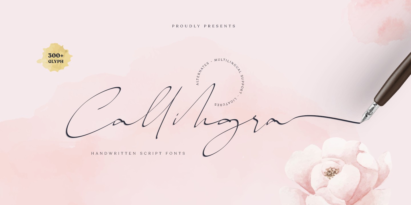 Callihgra Font preview