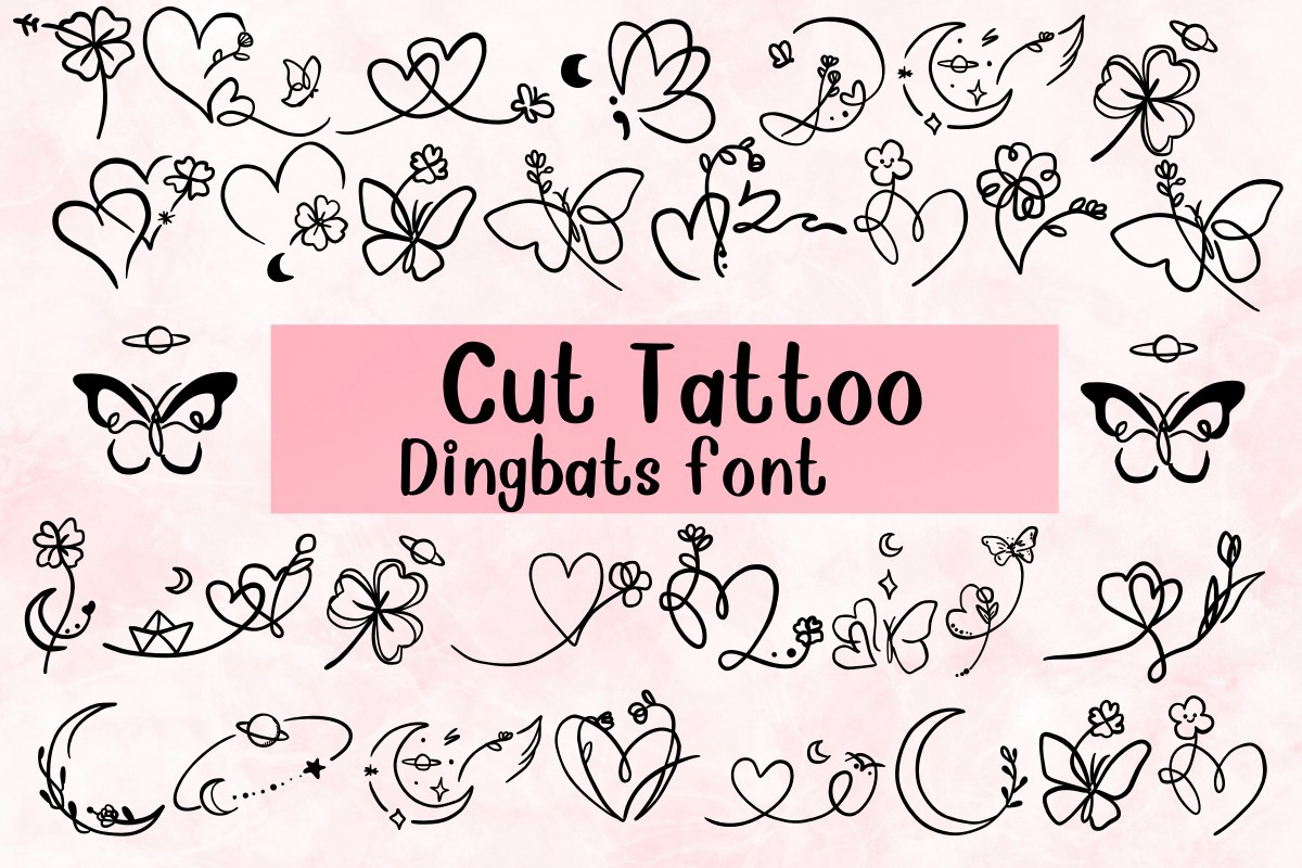 Cute Tattoo Regular Font preview