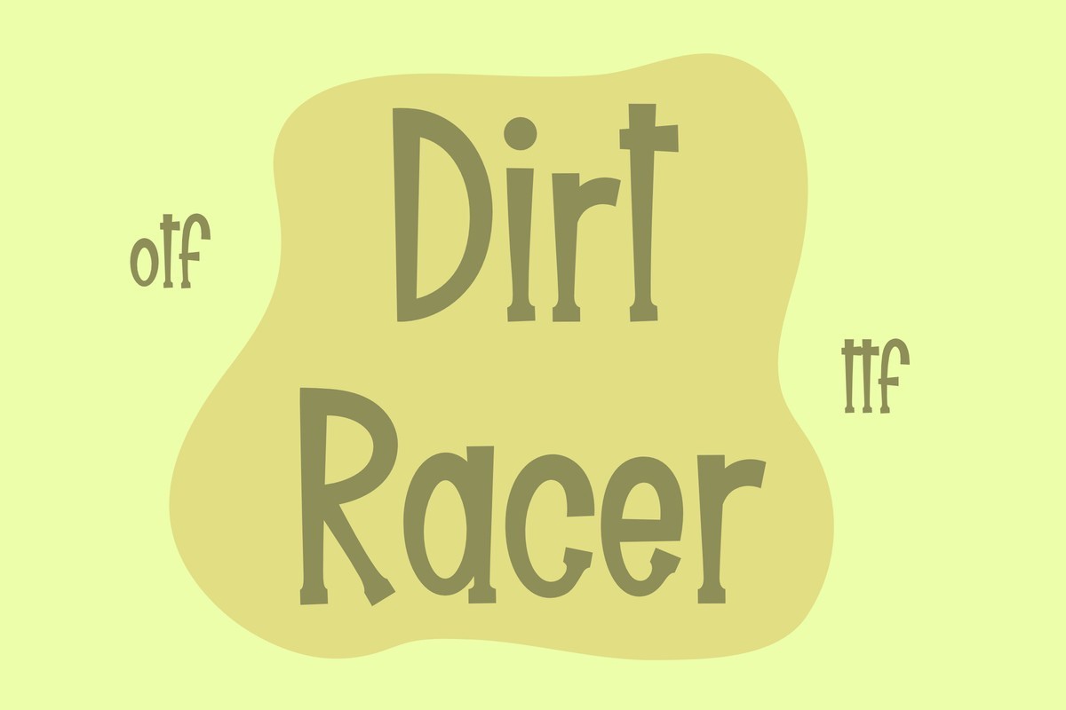 DirtRacer Font preview