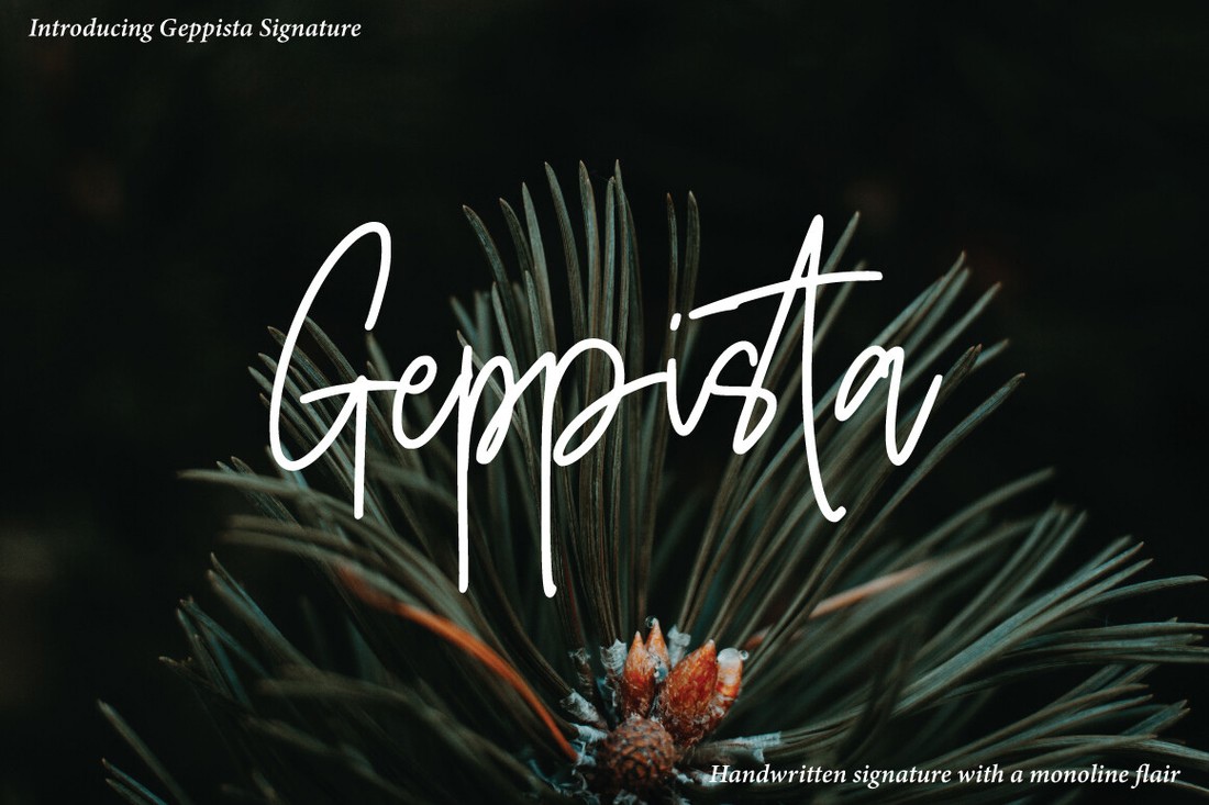 Geppista Signature Regular Font preview