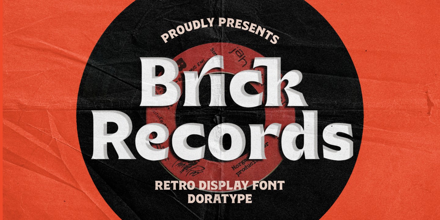 Brick Records Font preview