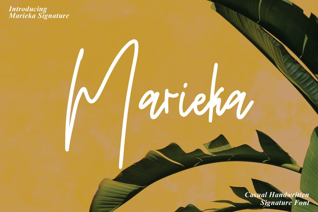 Marieka Signature Font preview