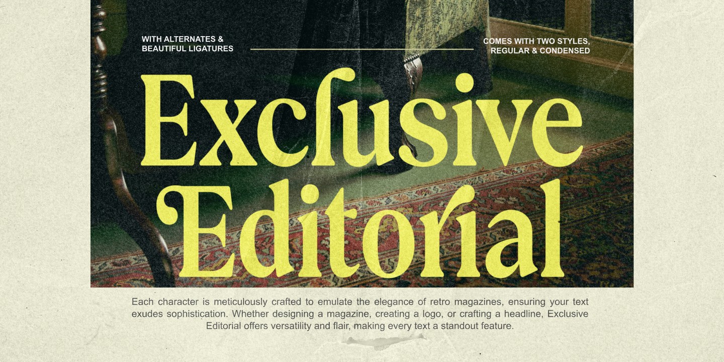 Exclusive Editorial Font preview