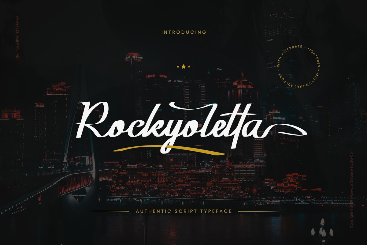 Rockyoletta Regular Font preview