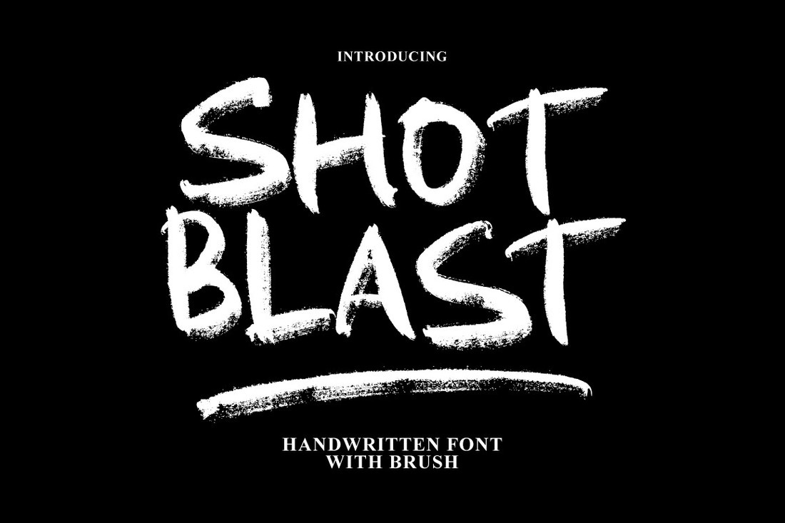 Shot Blast Brush Font preview