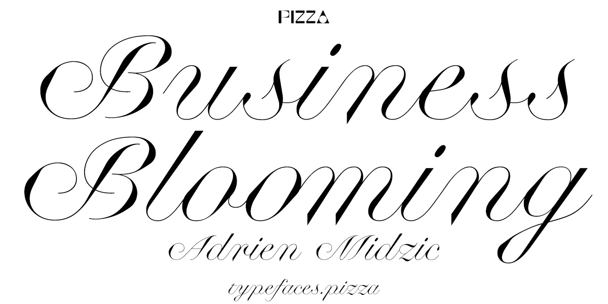 Business Blooming Font preview