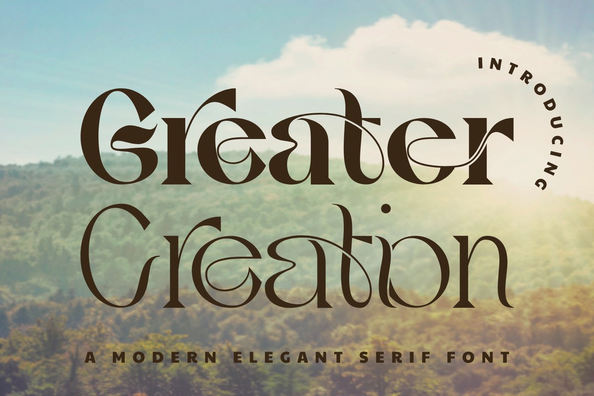 Greater Creation Font preview