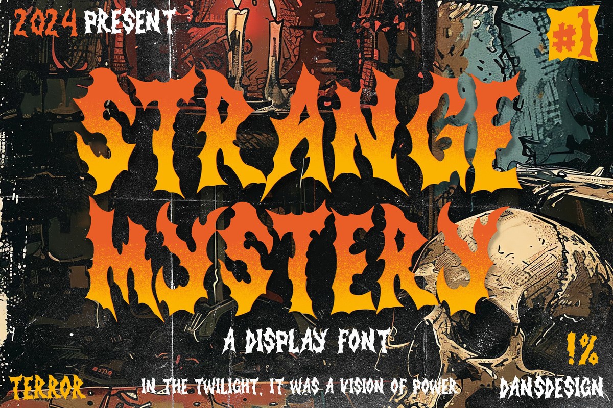 Strange Mystery Font preview