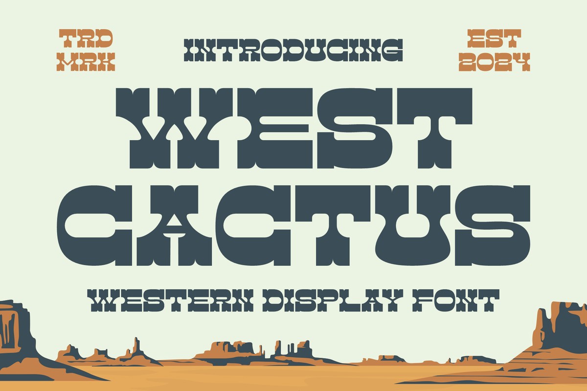 West Cactus Font preview