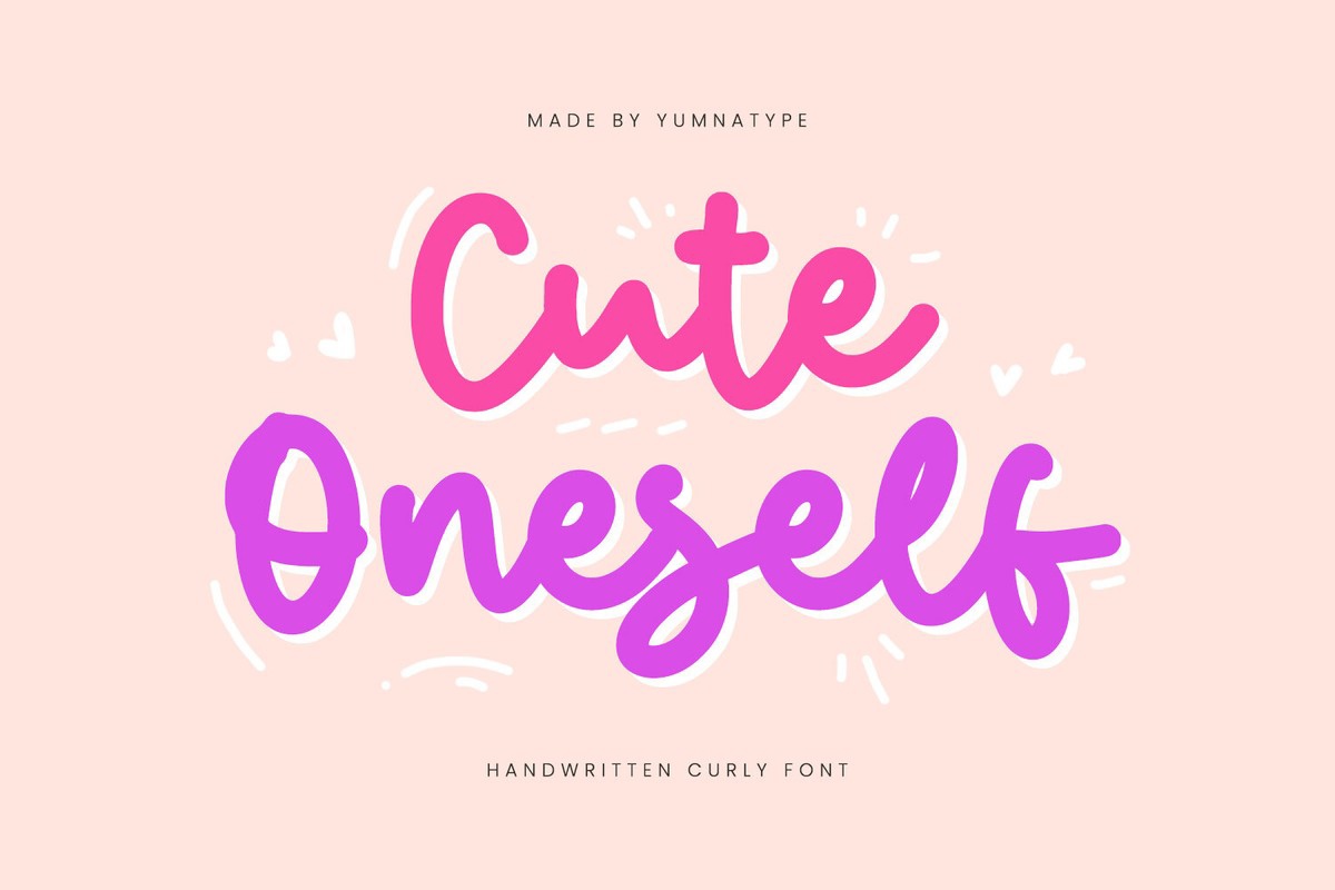 Cute Oneself Font preview