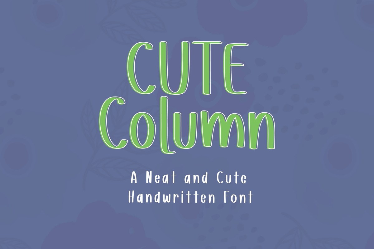 Cutecolumn Font preview