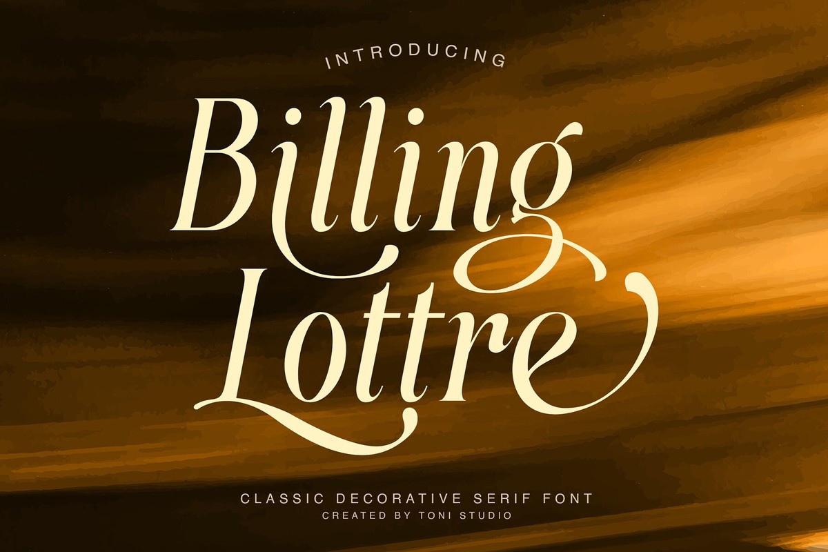 Billing Lottre Font preview