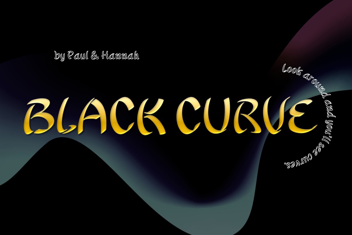 Black Curve Regular Font preview