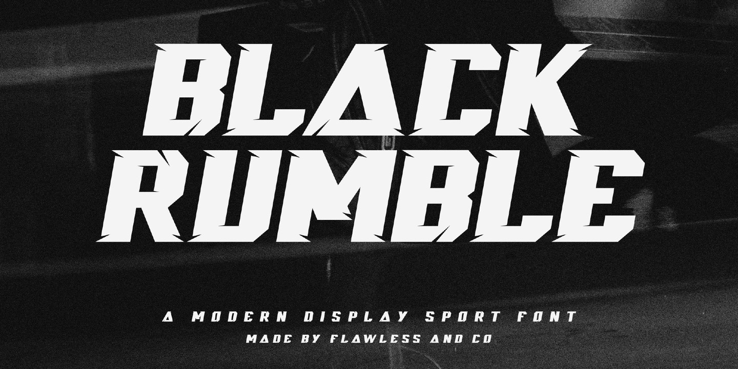 Black Rumble Regular Font preview