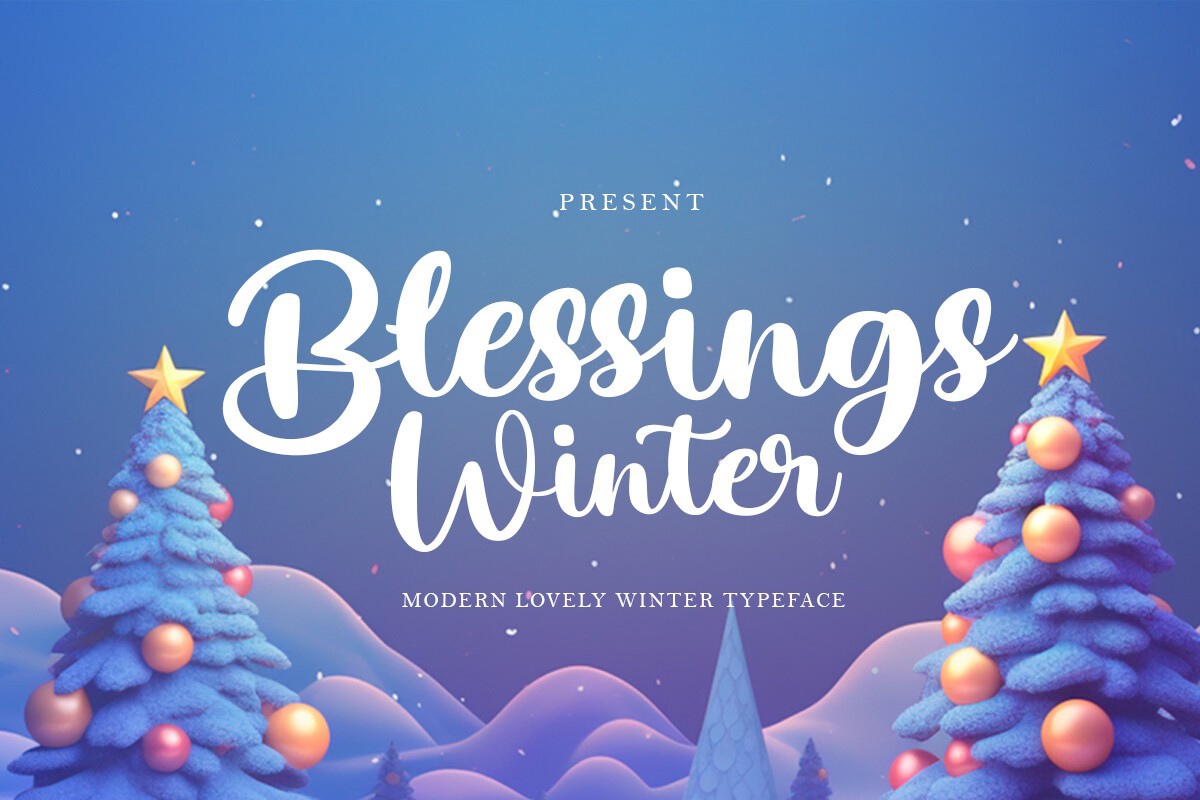 Blessings Winter Font preview