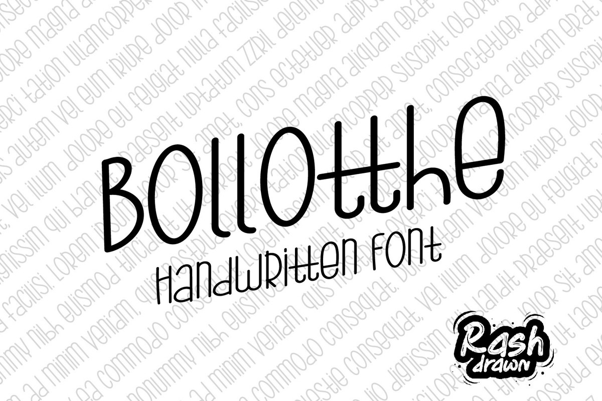 Bollotthe Regular Font preview