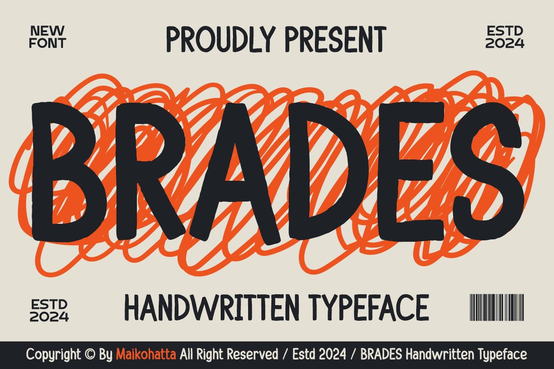 Brades Regular Font preview